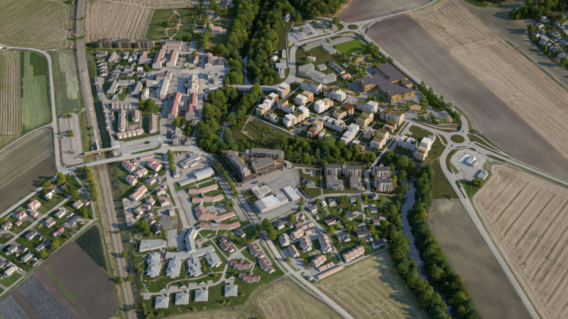 Utbygging i Sande sentrum